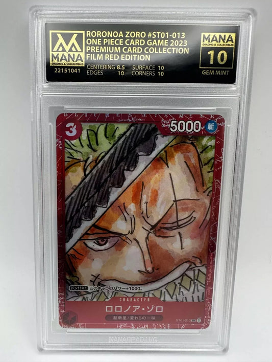 PSA 10 RORONOA ZORO #ST01-013 FILM RED COLLECTION