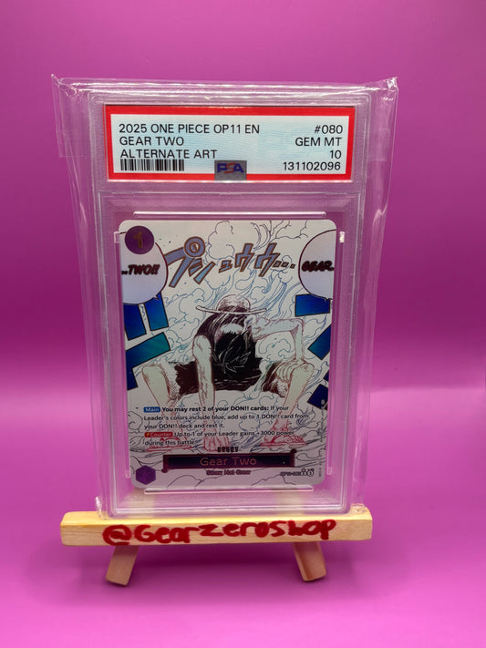 Gear Two Event a Fist of Divine Speed Alt Art OP11-080 PSA 10