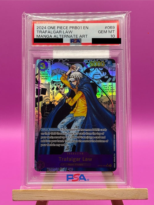 One Piece Trafalgar Law PRB01 Manga Alternate Art OP05-069 PSA 10 Gem Mint