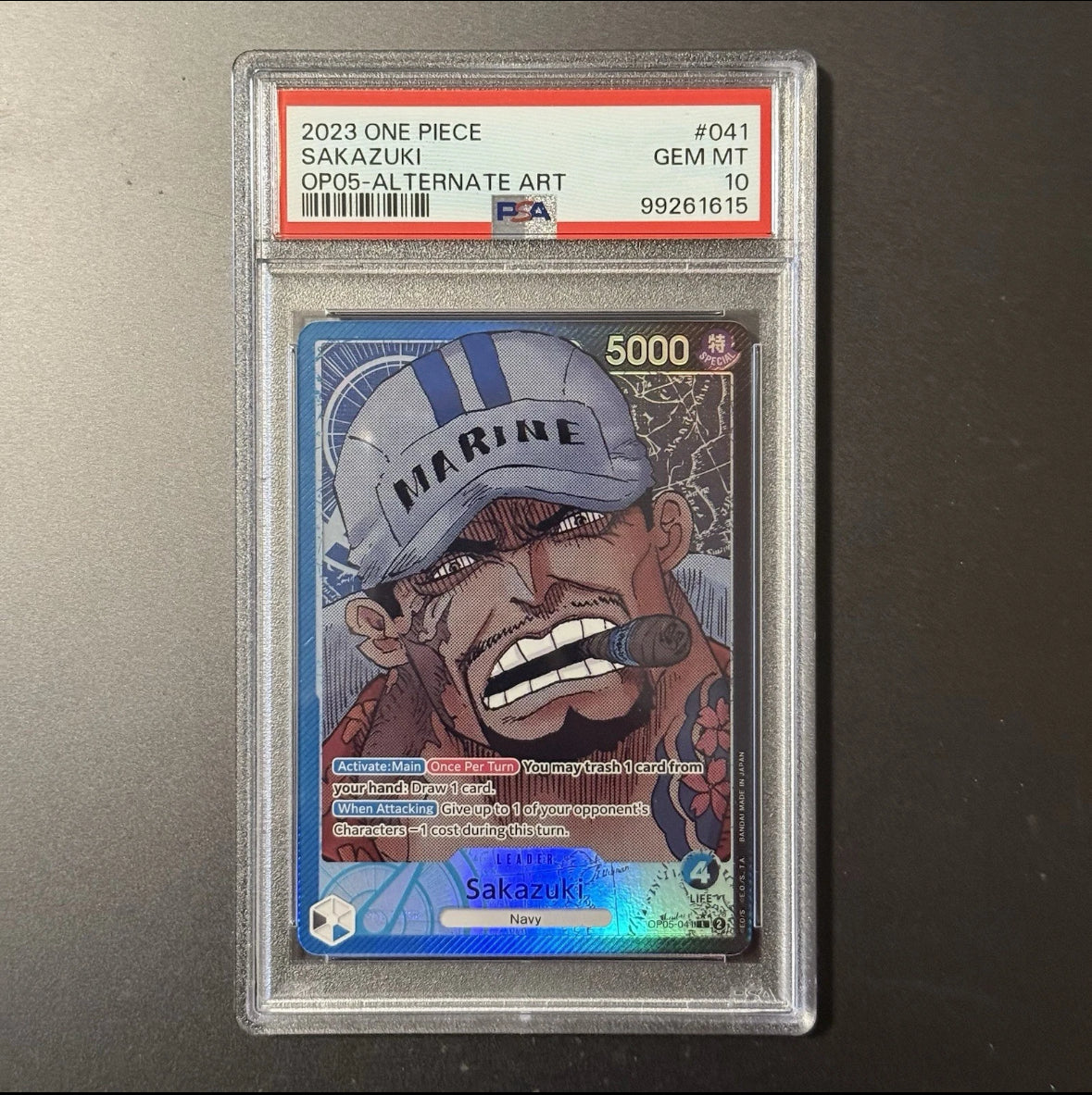 OP05-041 Sakazuki Leader ALT ART AWAKENING OF NEW ERA English PSA 10