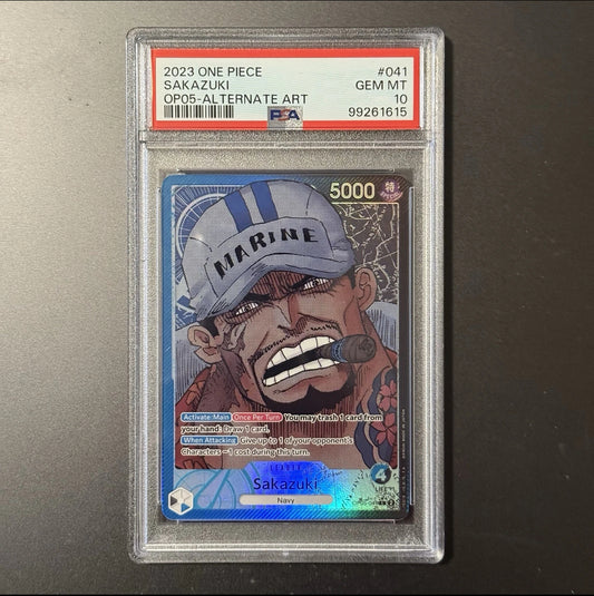 OP05-041 Sakazuki Leader ALT ART AWAKENING OF NEW ERA English PSA 10