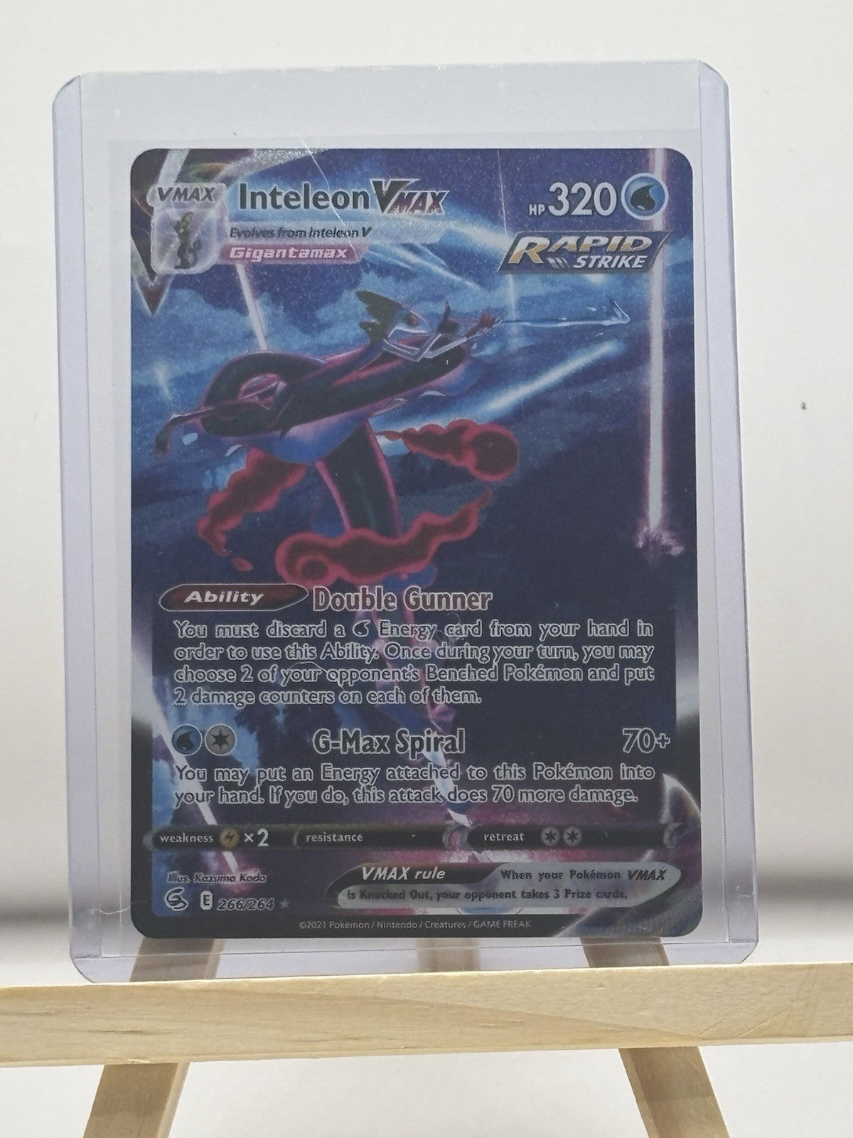 Inteleon VMAX (Alternate Art Secret) 266/264 Swsh08: Fusion Strike Holo