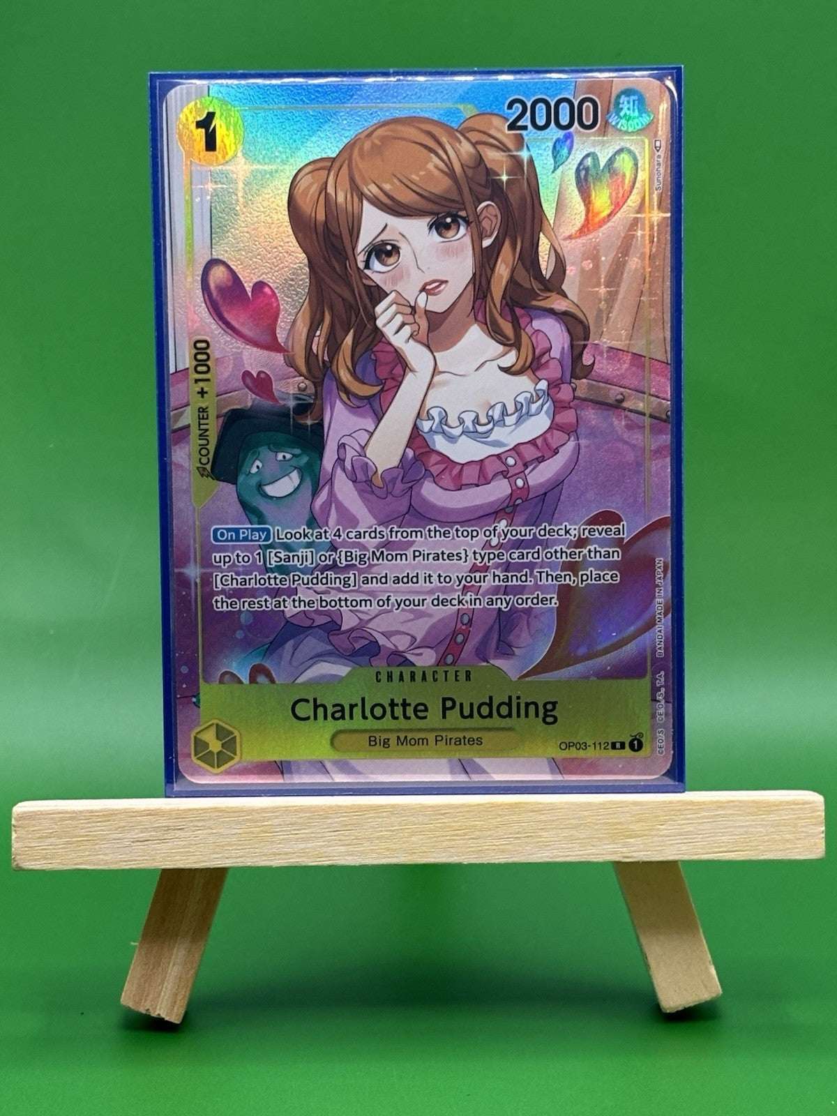 One Piece Charlotte Pudding (OP03-112/155) OP03 Pillars of Strength NM FOIL